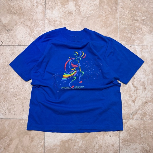1996 Puff Kokopelli Sedona Arizona Blue shirt Size XL - Picture 1 of 7